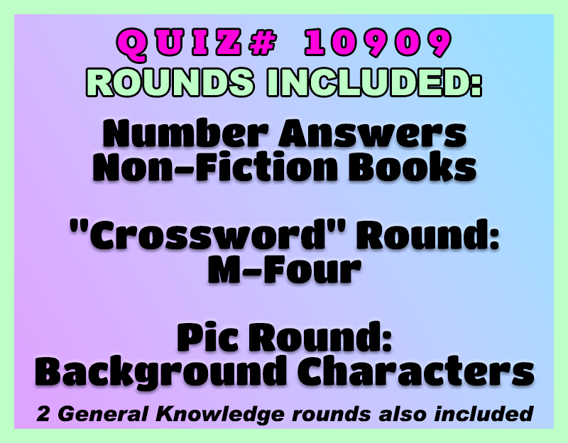 Text on a purple background with quiz details and round descriptions.