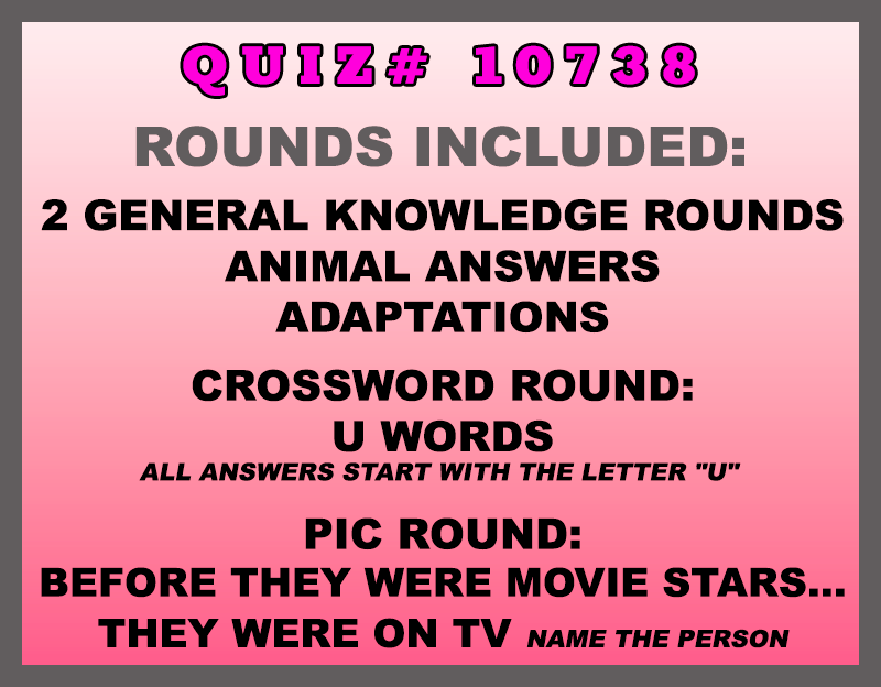 jan 2 past quiz trivia packet - categories included