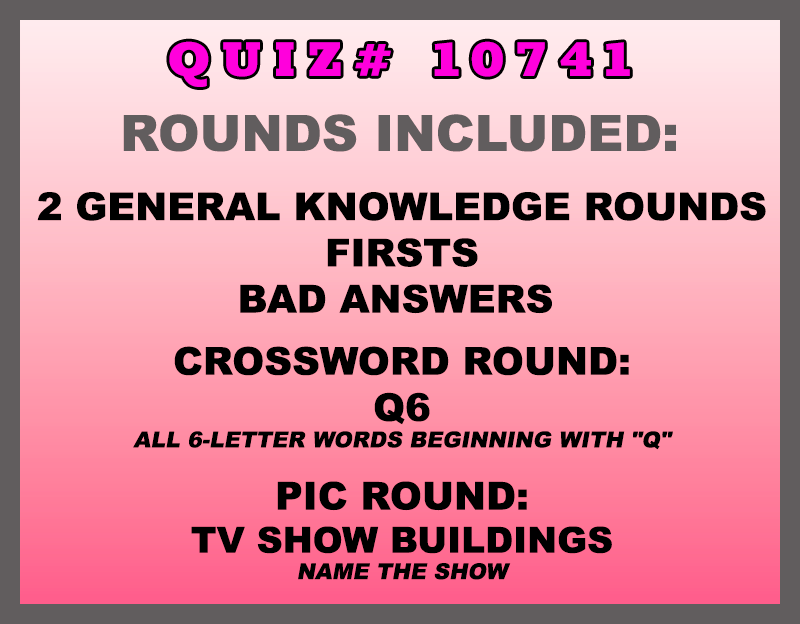 jan 23 past quiz trivia packet - categories included