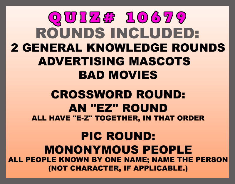 nov 15 past quiz trivia packet - categories included