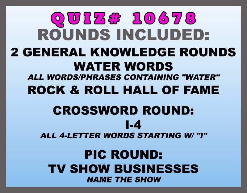 nov 8 past quiz trivia packet - categories included