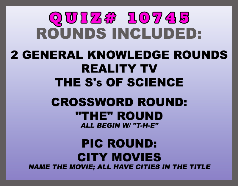 feb 20 past quiz trivia packet - categories included