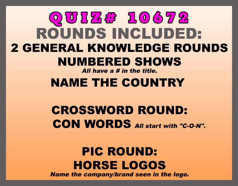 sept 27 past quiz trivia packet - categories included