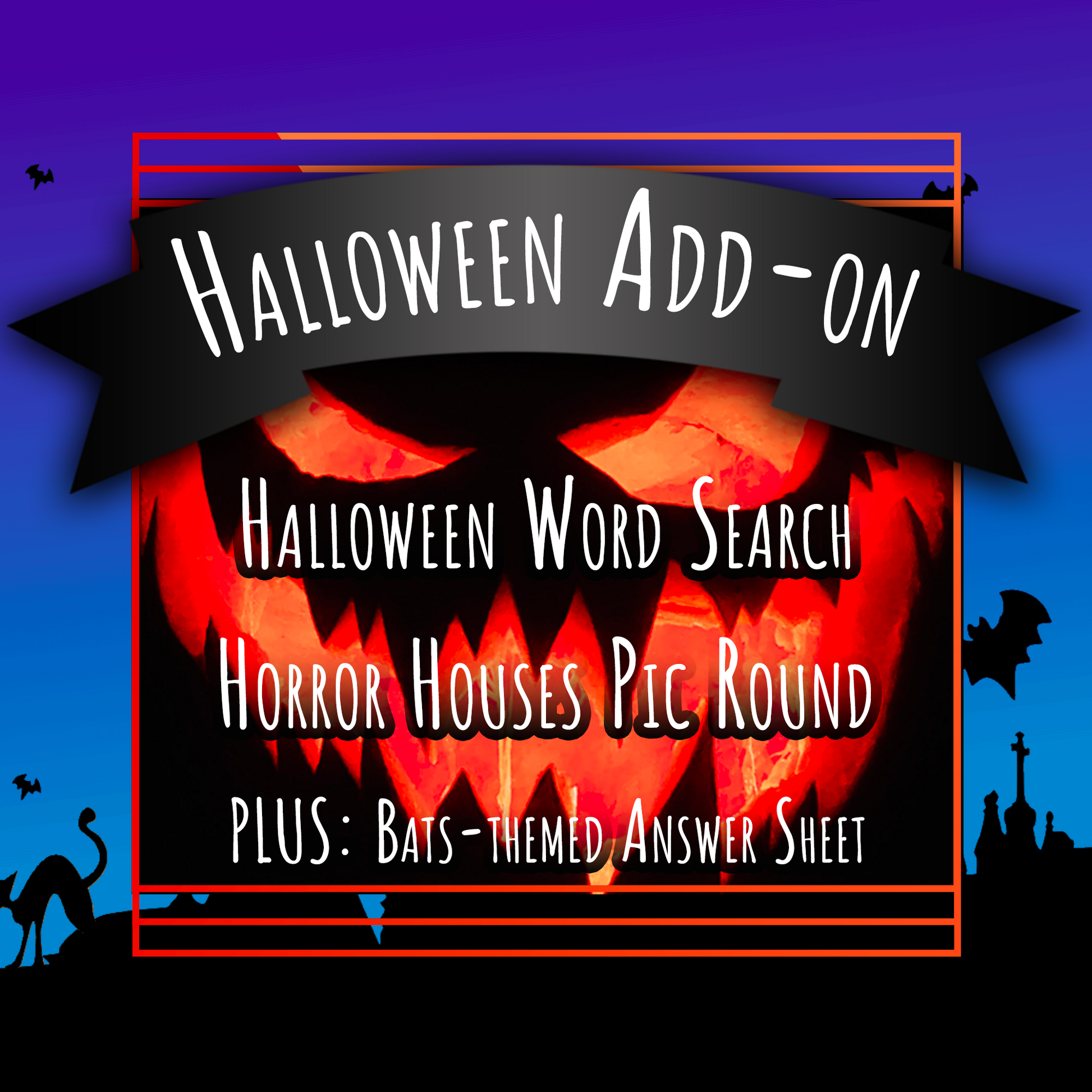 halloween add-on trivia packet - themed quizzes