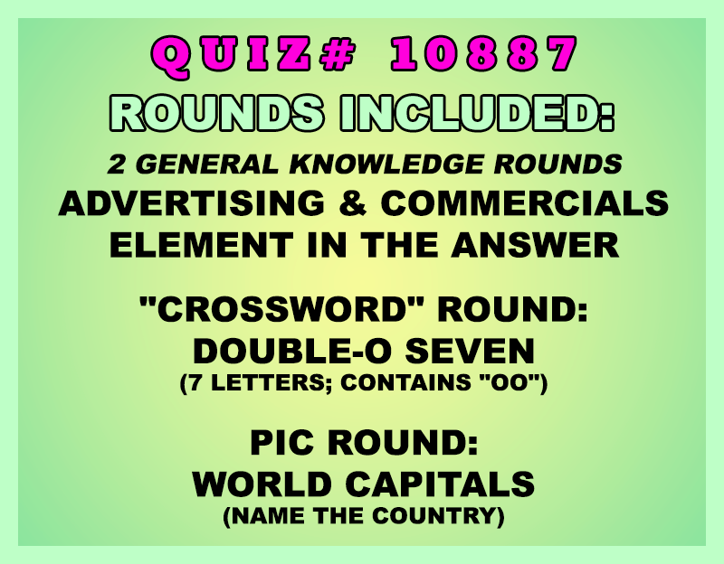 green gradient image with list of rounds included in quiz 10887