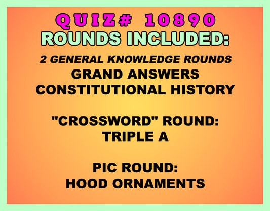 image with orange gradient background listing out pub quiz trivia packet categories for quiz 10890