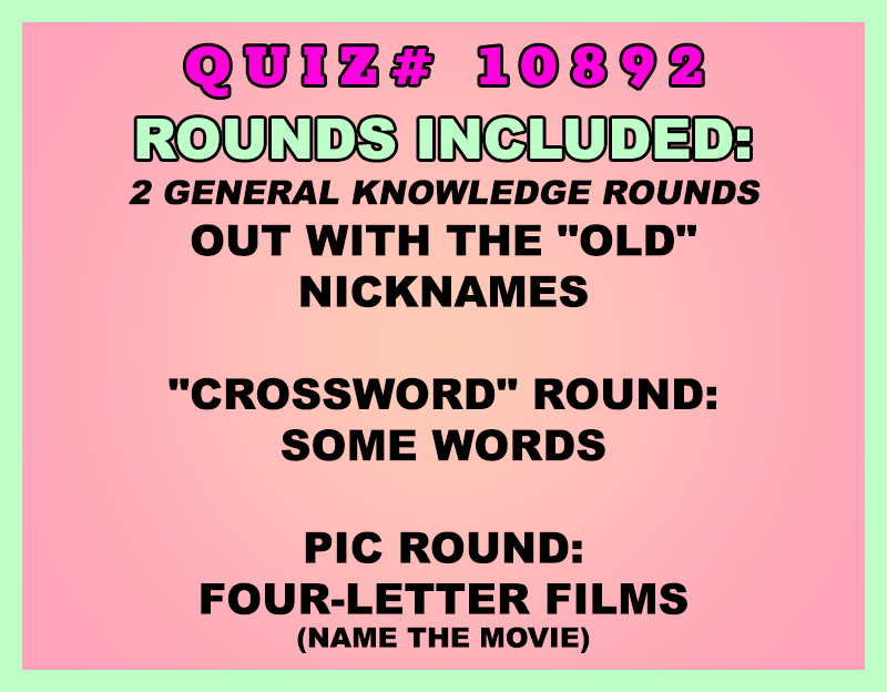 Image with pink gradient background listing categories included in quiz 10892