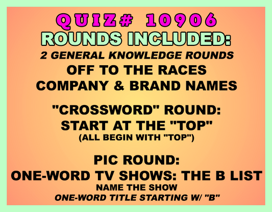 Mar 23, 2026 Quiz Packet