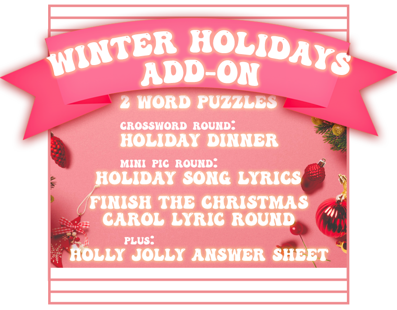 winter holidays add-on packet - christmas trivia