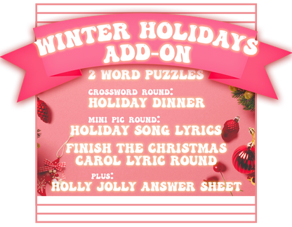 winter holidays add-on packet - christmas trivia