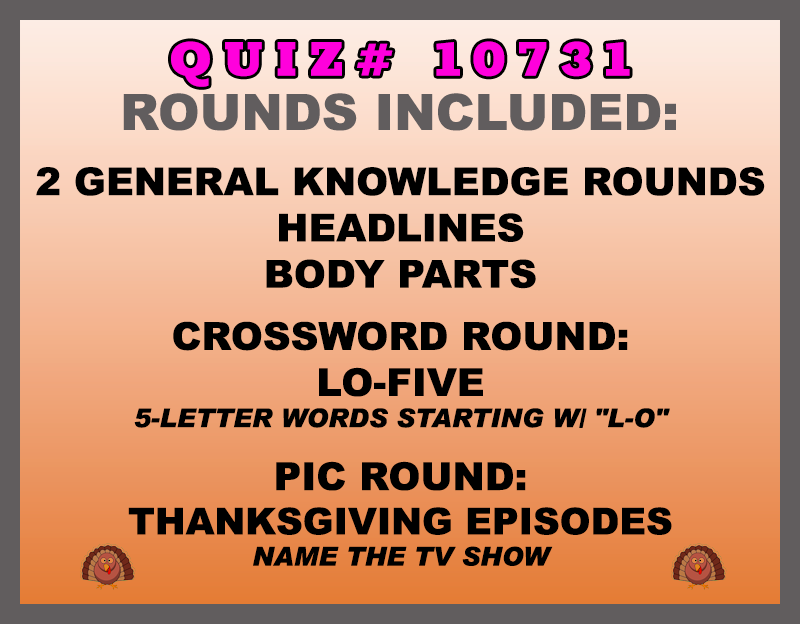 nov 14 past quiz trivia packet - categories included