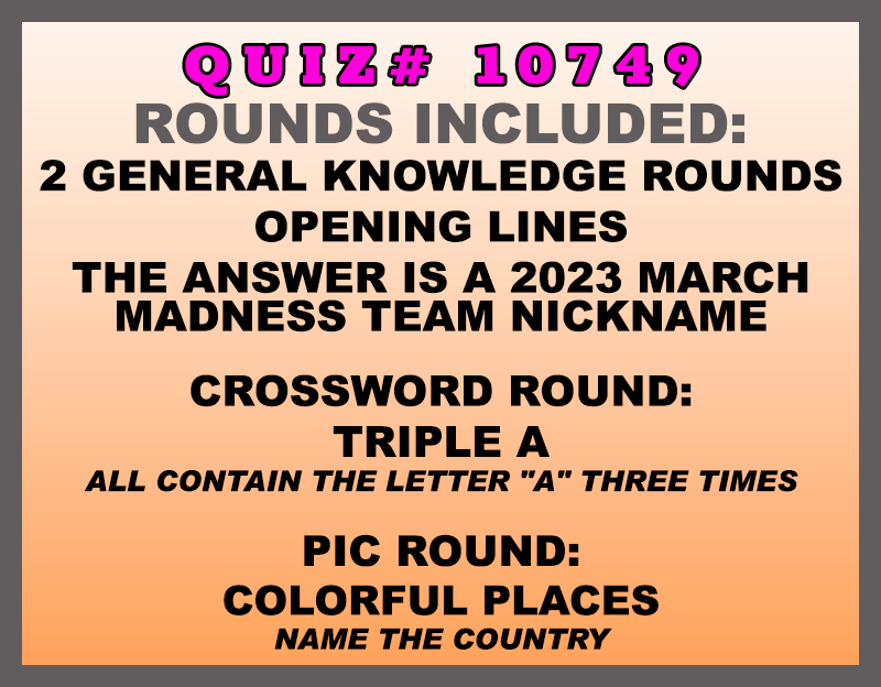 mar 20 past quiz trivia packet - categories included