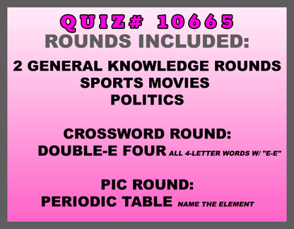 aug 9 past quiz trivia packet - categories included
