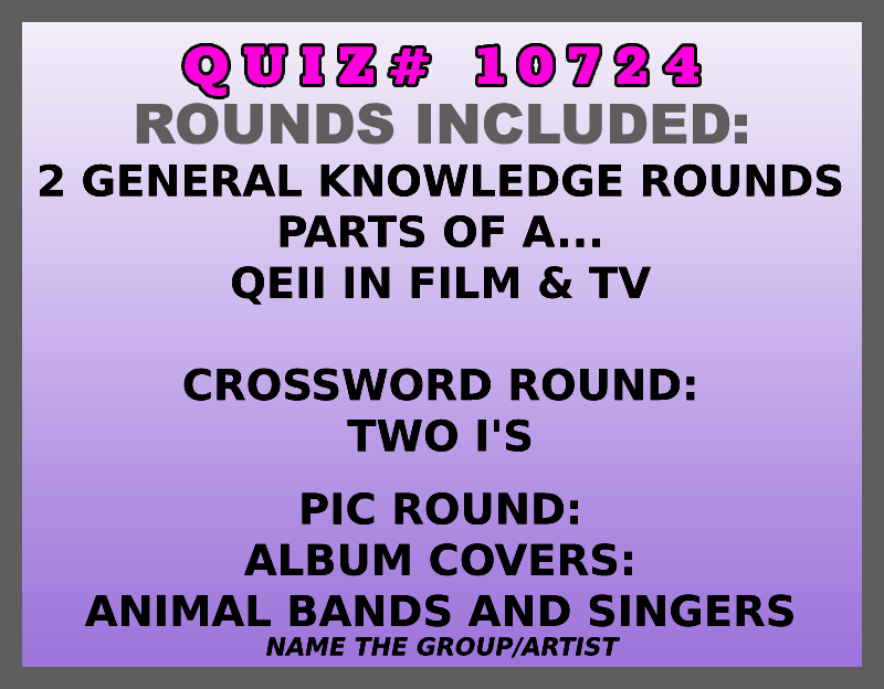 sept 26 past quiz trivia packet - categories included